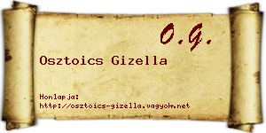 Osztoics Gizella névjegykártya